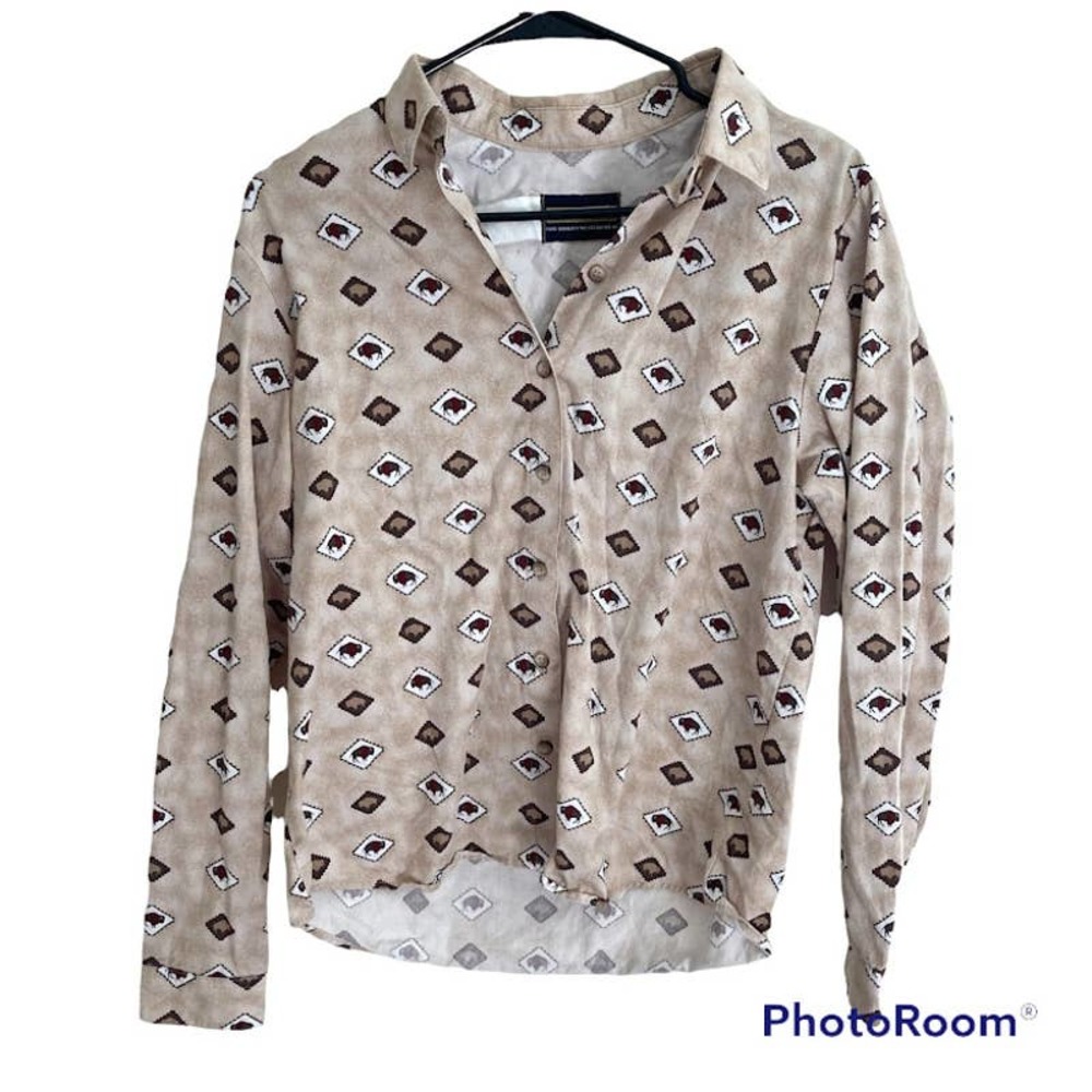 Panhandle Slim Button Up Western Shirt Size Medium